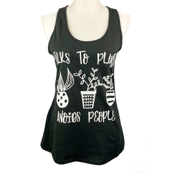 Tops - Plant Graphic Tank Top New